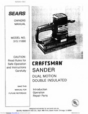 Sears CRAFTSMAN 315.11690 Owner's Manual