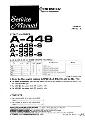 Pioneer A-449 Service Manual