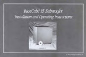 SoundWorks BassCube 15 Installation And Operating Instructions Manual