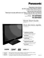 Panasonic VIERALink TH 42PX80U Operating Instructions Manual