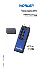 Wohler HF 220 Operating Manual