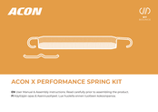 Acon X PERFORMANCE SPRING KIT User Manual & Assembly Instructions