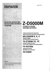 Aiwa Z-D5000M Operating Instructions Manual
