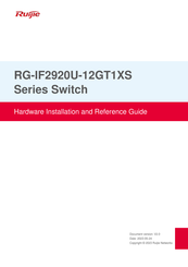 Ruijie RG-IF2920U-12GT1XS Series Hardware  Installation And Reference Manual