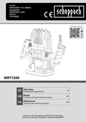 Scheppach WRT1200 Translation Of Original Instruction Manual