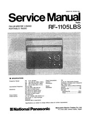Panasonic RF-1105LBS Quick Start Manual