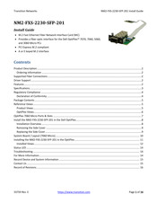Transition Networks NM2-FXS-2230-SFP-201 Install Manual
