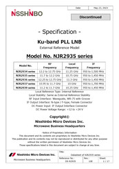 Nisshinbo Micro Devices NJR2935 Series Manual