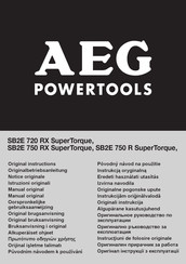 AEG SB2E 720 RX SuperTorque Original Instructions Manual