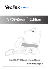 Yealink VP59-Zoom Quick Start Manual