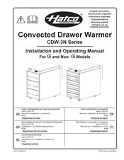 Hatco CDW-3N Series Installation And Operating Manual