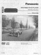 Panasonic DVD-CV50 Operating Instructions Manual