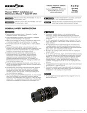 Regal Rexnord Thomas XTSR Series Installation And Maintenance Manual