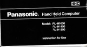 Panasonic RL-H1800 Instructions For Use Manual