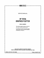 HP 7475a Service Manual
