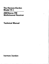 Harman Kardon 75+ Technical Manual