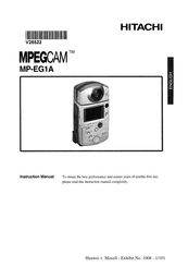 Hitachi MPEGCAM MP-EG1A Instruction Manual