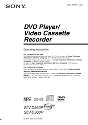 Sony VCRplus+ SLV-D360P Operating Instructions Manual