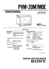 Sony TRINIT PVM-20M7MDE Service Manual
