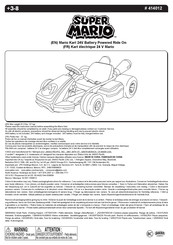 JAKKS Pacific SUPER MARIO Mario Kart 24V Battery Powered Ride On Instruction Manual