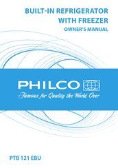 Philco PTB 121 EBU Owner's Manual