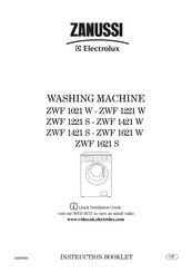 Electrolux Zanussi ZWF 1621 S Quick Installation Manual