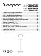 Beper P201UTP126 User Instructions