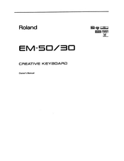 Roland EM-30 Owner's Manual
