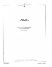 HP 8012A Manual