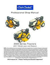 Cub Cadet 2000 series Professional Shop Manual