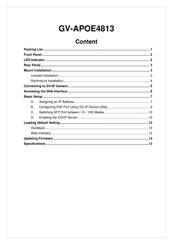 GeoVision GV-APOE4813 Manual
