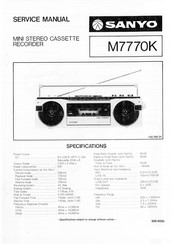 Sanyo M7770K Service Manual