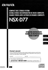 Aiwa NSX-D77 Operating Instructions Manual