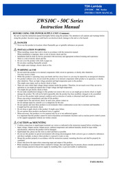 TDK-Lambda ZWS30C Instruction Manual