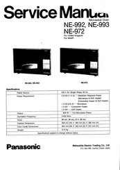 Panasonic NE-993 Service Manual