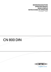 Xylem wtw CN 800 DIN Operating Manual