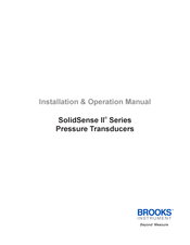 Brooks Instrument SolidSense II GI Installation & Operation Manual