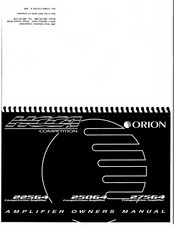 Orion HCCA 225G4 Owner's Manual