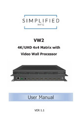 Simplified MFG VW2 User Manual