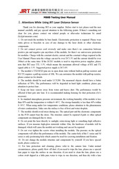 JRT M88B User Manual