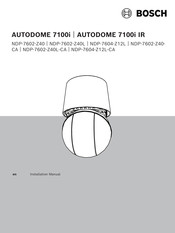 Bosch AUTODOME 7100i IR Installation Manual