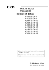 CKD AF5048P-100 Instruction Manual