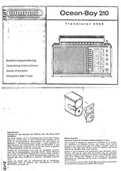 Grundig Transistor 3005 Operating Instructions Manual