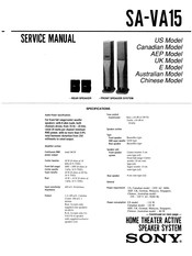 Sony SA-VA15 Service Manual