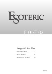 Esoteric F-01 Owner's Manual