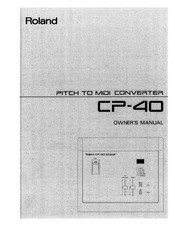 Roland CP-40 Owner's Manual