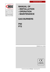 Unigas P60 M-AB 0.50 Series Installation, Operation And Maintenance Manual