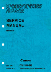 Canon NP6012 Service Manual