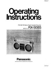 Panasonic RX-5085 Operating Instructions Manual