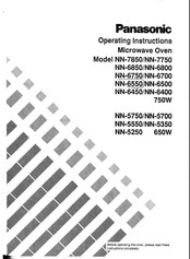 Panasonic NN-5350 Operating Instructions Manual